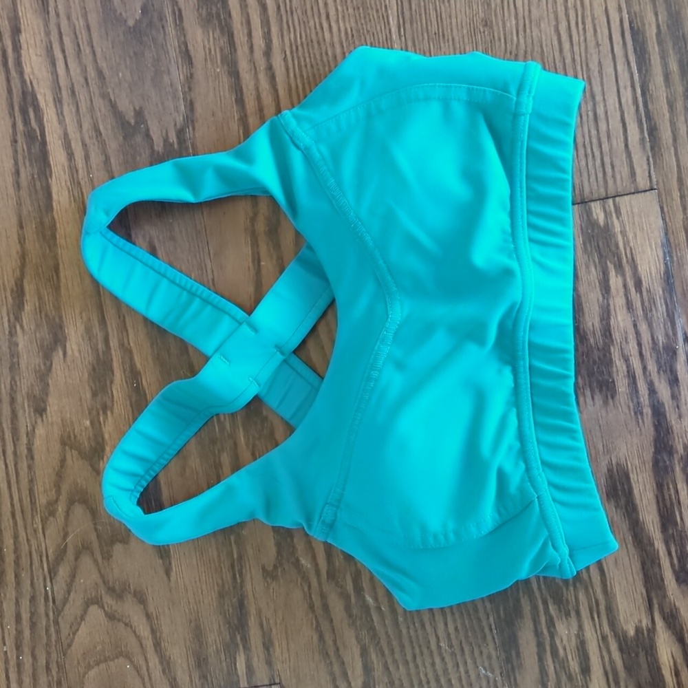 Hylete small teal cross cross back sports bra